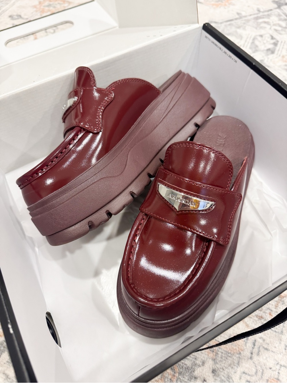 Nike Air Jordan Mule Dark Red Size 5